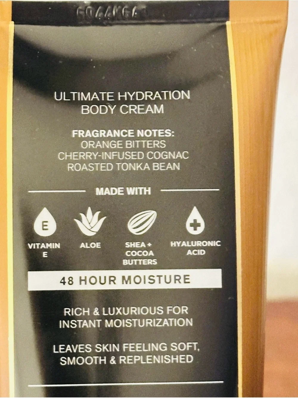 Bath & Body Works Crafted Cognac Men's Body Cream - Brown & Black